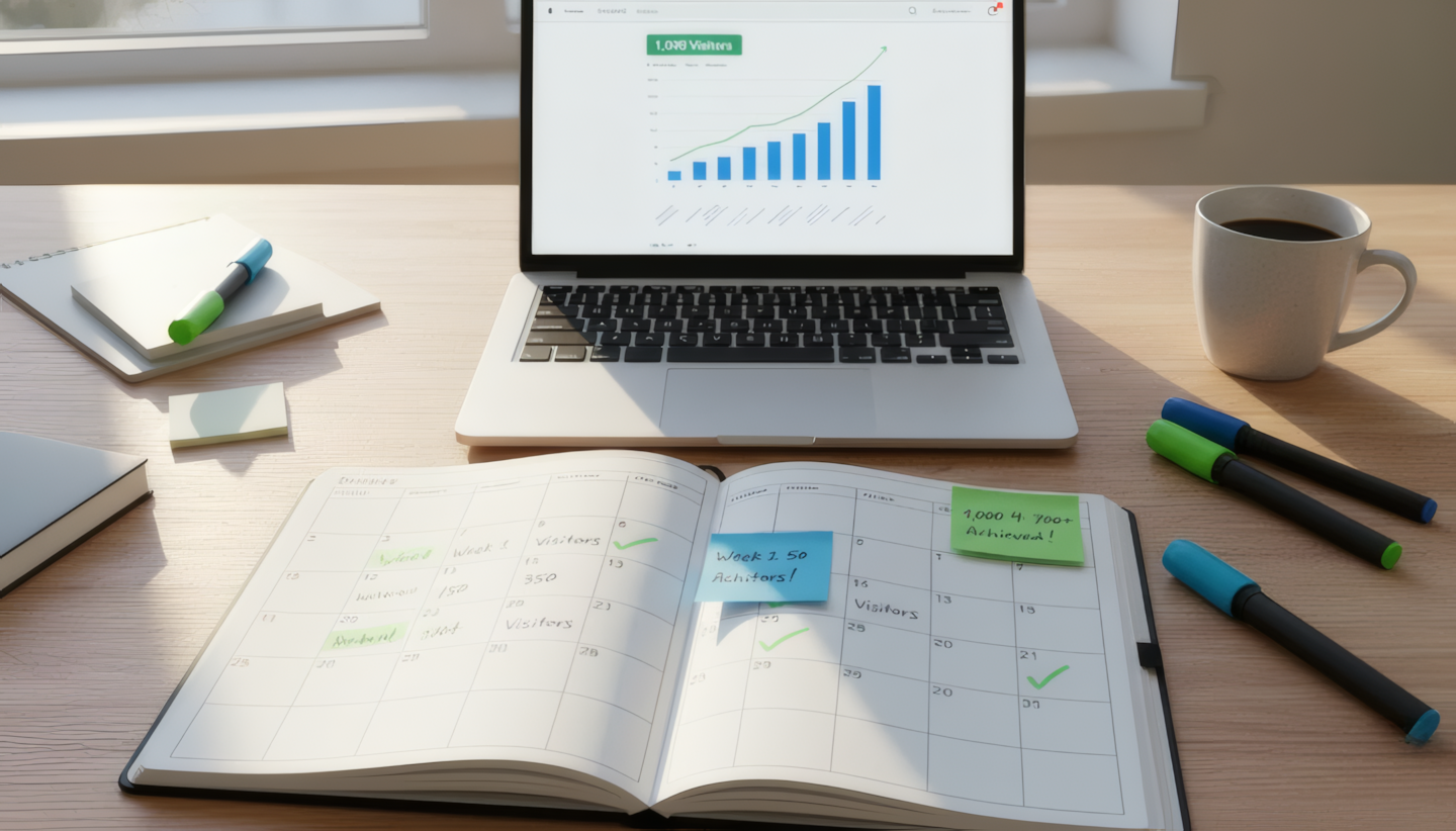 30-day sprint calendar showing weekly breakdown and progress