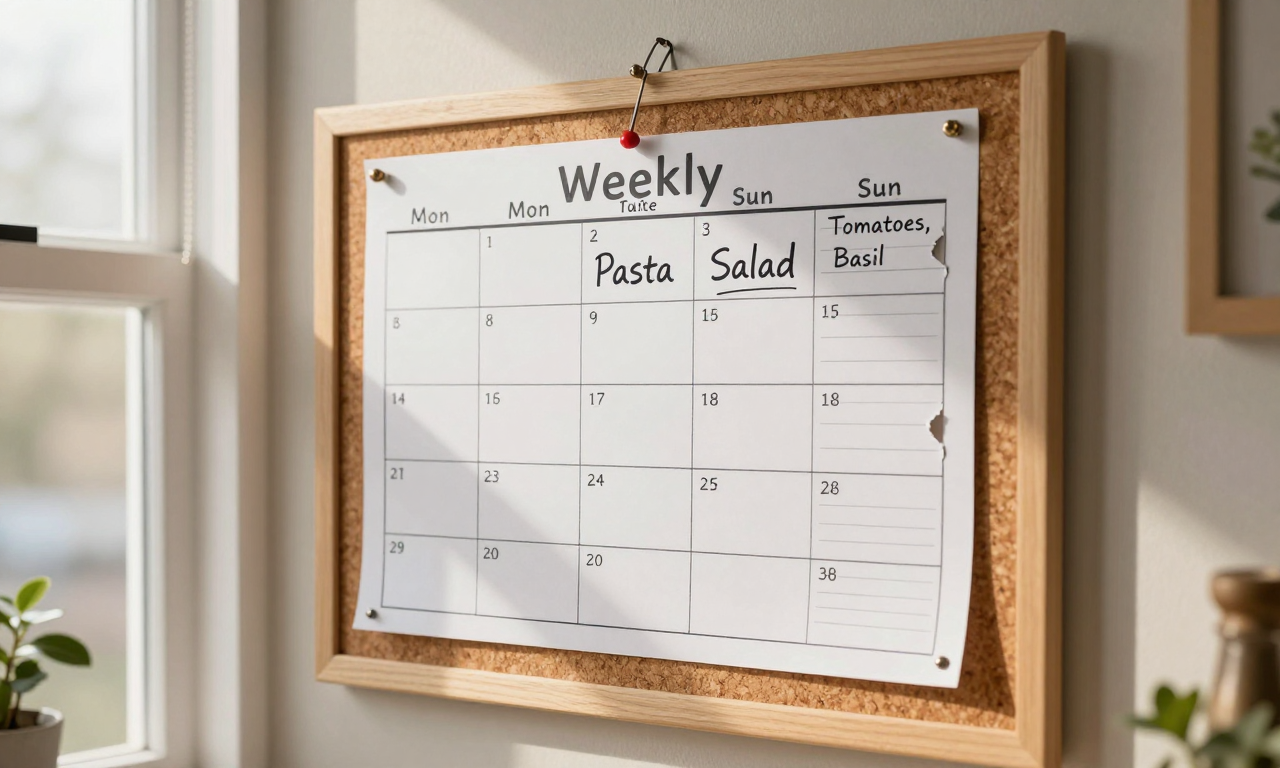 Printed planners, checklists, and habit trackers arranged on a light wooden desk
